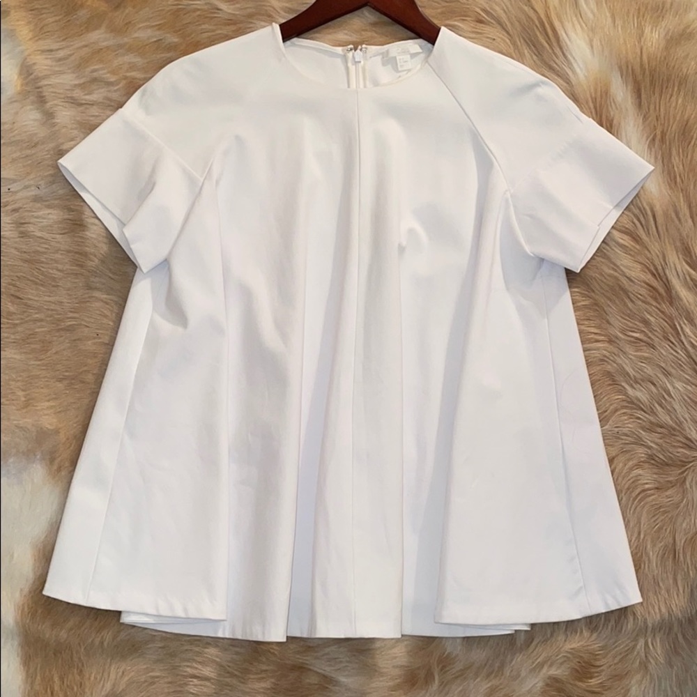 Cos white flare shirt